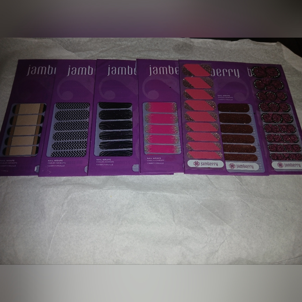 Jamberry Set Of 7 Styles Nail Wrap Half Sheet Collection